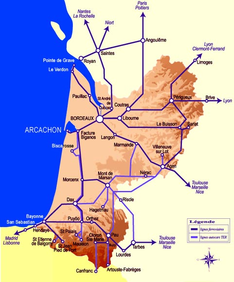 Réseau TER Région Aquitaine