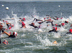 Arcachon - Triathlon - Natation dans les eaux du Bassin