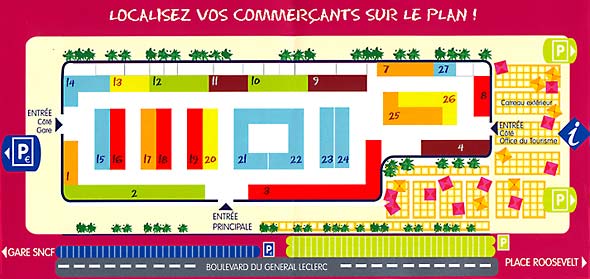 Plan détaillé du Marché Municipal d'Arcachon